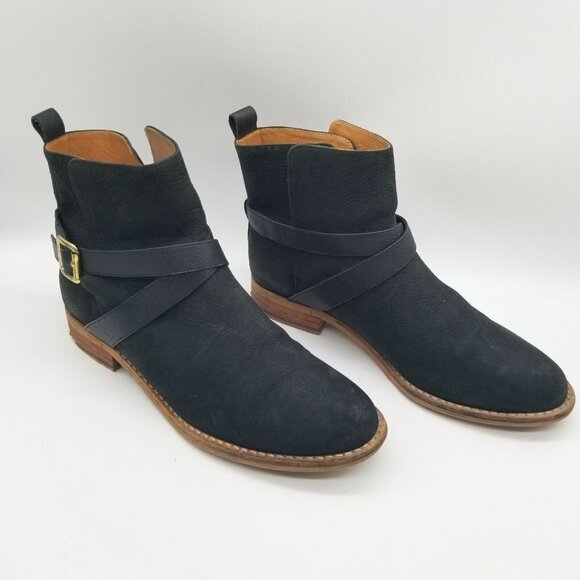 Steven Alan Black Suede Ankle Boots - Picture 1 of 7